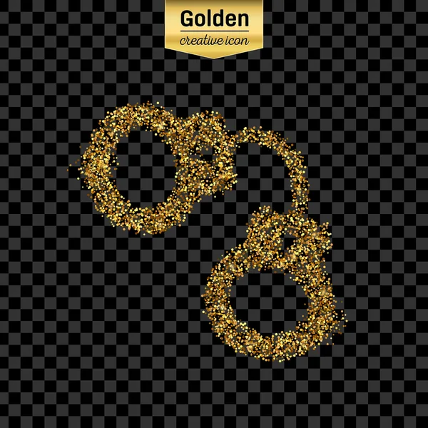 Gold glitter vector object — Stock Vector