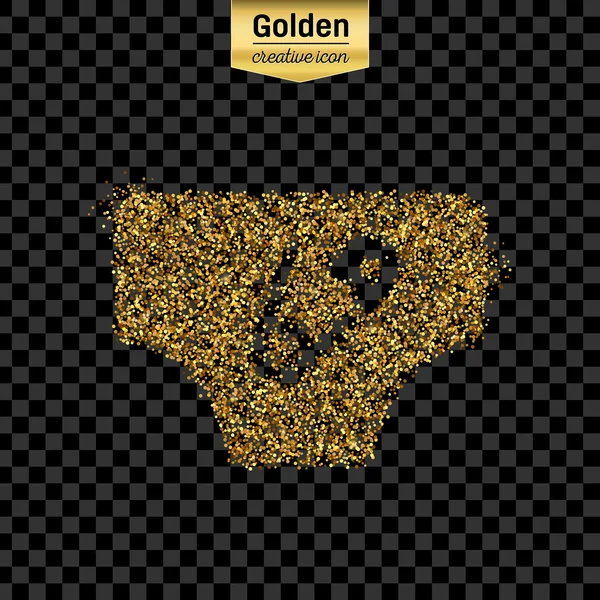 Gold-Glitzervektor-Objekt — Stockvektor