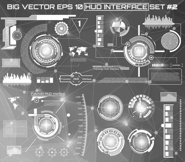 抽象的な未来ベクトル概念未来青仮想グラフィック タッチ ユーザー インターフェイス Hud. — ストックベクタ