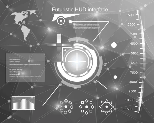 Astratto futuro, concetto vettore futuristico blu virtuale grafica touch interfaccia utente HUD . — Vettoriale Stock