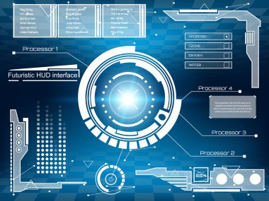 Abstract future, concept vector futuristic virtual graphic touch user interface HUD.