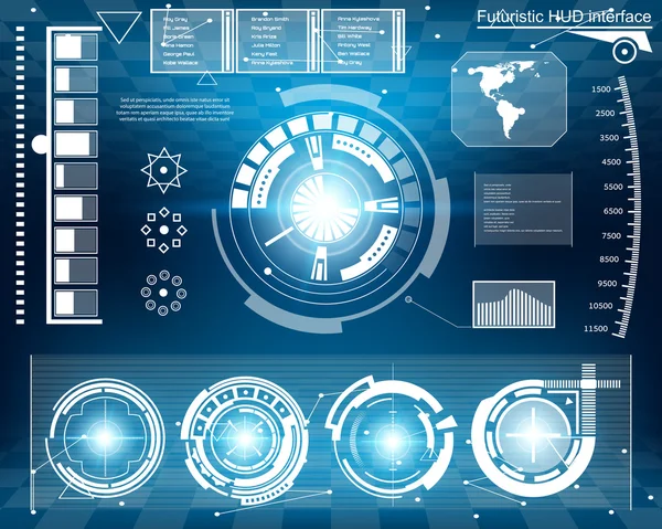 Futuro abstrato, conceito vetor futurista virtual toque gráfico interface de usuário HUD . — Vetor de Stock