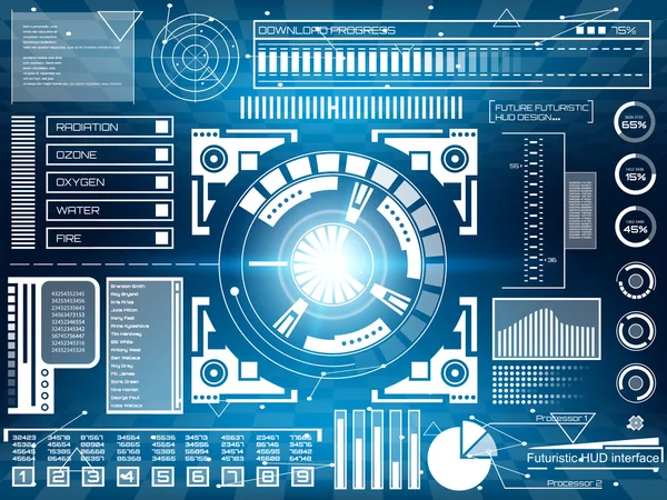 Futuro abstrato, conceito vetor futurista virtual toque gráfico interface de usuário HUD . — Vetor de Stock