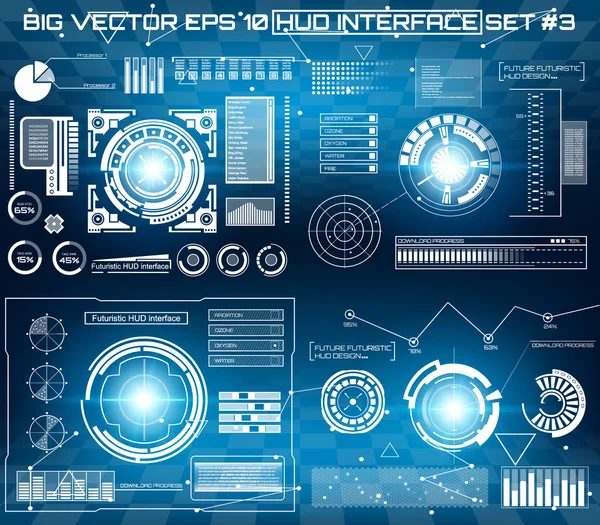 Masa depan abstrak, konsep vektor futuristik grafis virtual sentuh antarmuka pengguna HUD . - Stok Vektor