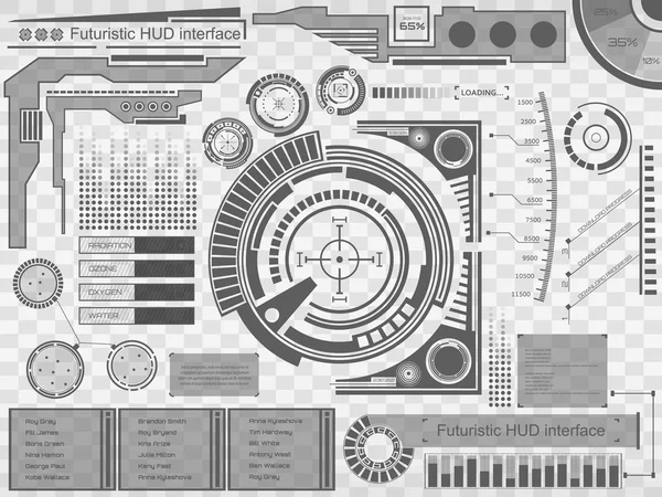Абстрактное будущее, концептуальный вектор футуристического виртуального графического сенсорного пользовательского интерфейса HUD . — стоковый вектор