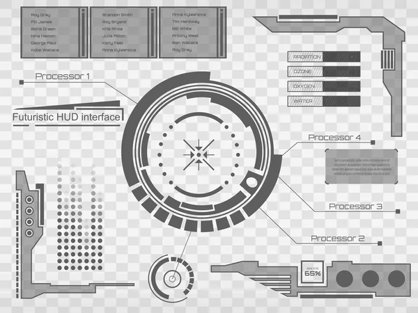 Abstrakte Zukunft, Konzeptvektor futuristisch virtuelle grafische Touch-Benutzeroberfläche hud. — Stockvektor