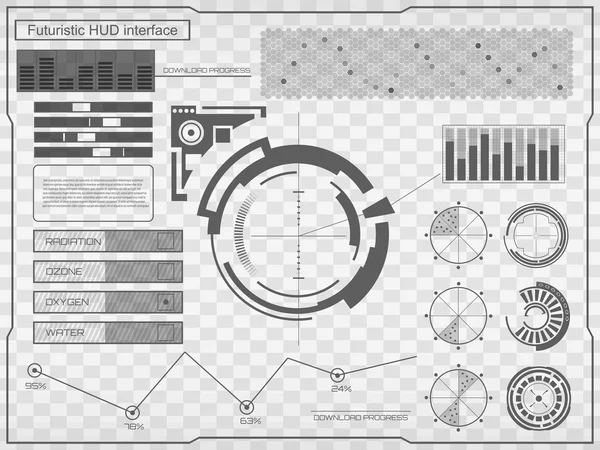 Абстрактное будущее, концептуальный вектор футуристического виртуального графического сенсорного пользовательского интерфейса HUD . — стоковый вектор