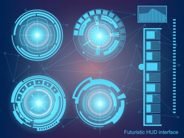 Abstract future, concept vector futuristic virtual graphic touch user interface HUD.