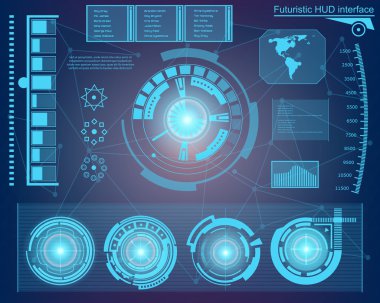 Abstract future, concept vector futuristic virtual graphic touch user interface HUD.