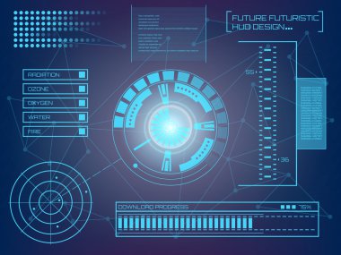 Abstract future, concept vector futuristic virtual graphic touch user interface HUD.