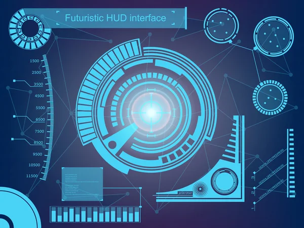 Futuro abstrato, conceito vetor futurista virtual toque gráfico interface de usuário HUD . — Vetor de Stock
