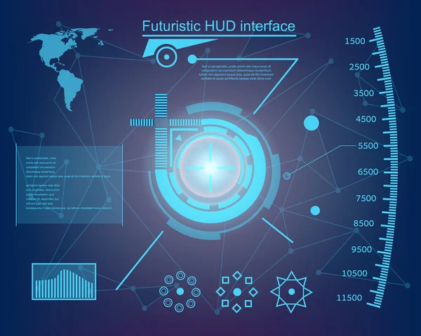 Abstract future, concept vector futuristic virtual graphic touch user interface HUD. — 스톡 벡터