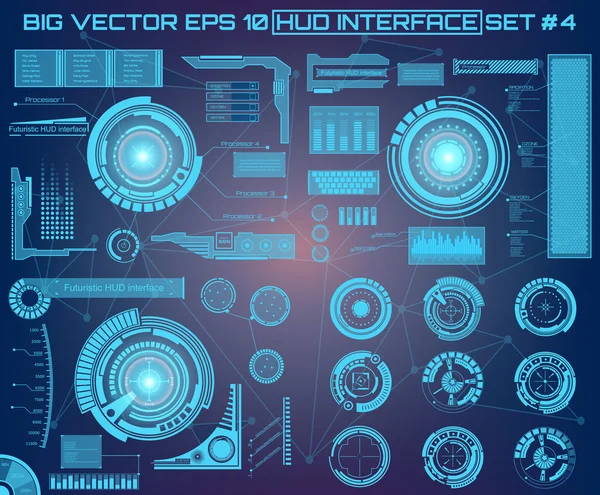 Futuro abstracto, concepto vector futurista virtual interfaz de usuario táctil gráfico HUD . — Archivo Imágenes Vectoriales