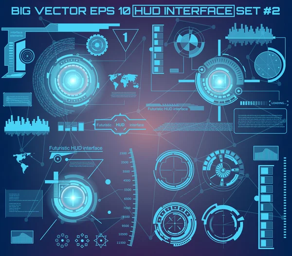 Futuro astratto, concetto vettoriale futuristica interfaccia utente grafica virtuale touch HUD . — Vettoriale Stock