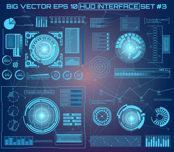 Abstract future, concept vector futuristic virtual graphic touch user interface HUD. — ストックベクタ