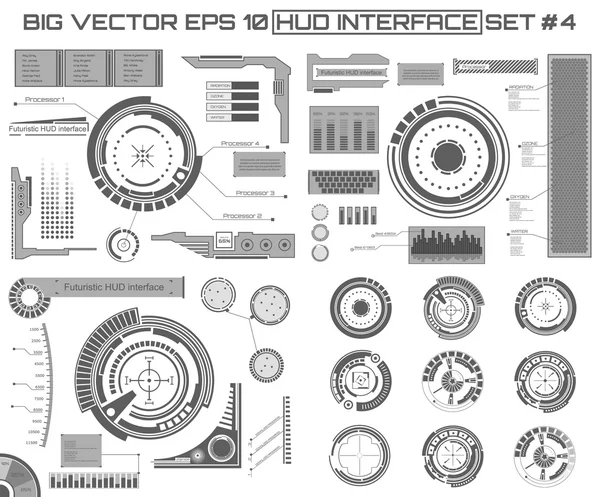 Futuro abstracto, concepto vector futurista virtual interfaz de usuario táctil gráfico HUD . — Vector de stock