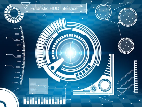 Futuro astratto, concetto vettoriale futuristica interfaccia utente grafica virtuale touch HUD . — Vettoriale Stock