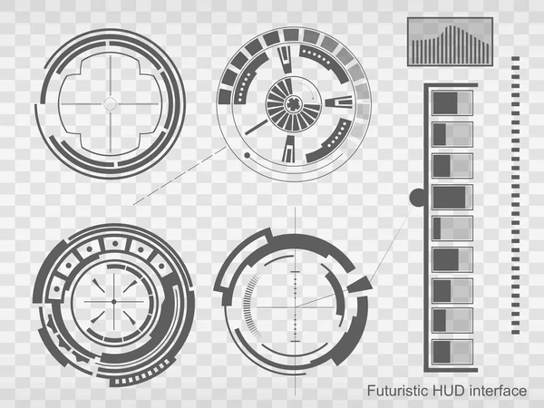 Futuro abstracto, concepto vector futurista virtual interfaz de usuario táctil gráfico HUD . — Vector de stock