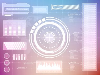 Abstract future, concept vector futuristic virtual graphic touch user interface HUD.
