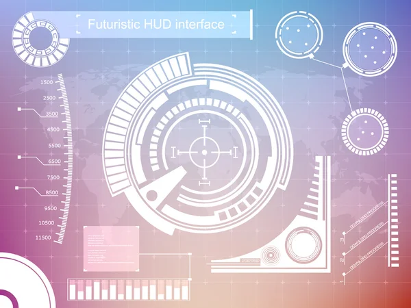 Résumé futur, concept vectoriel futuriste interface utilisateur tactile graphique virtuelle HUD . — Image vectorielle