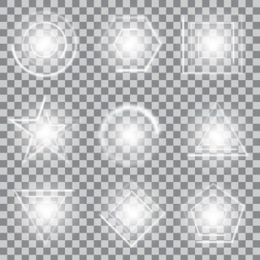 Creative concept Vector set of glow light effect stars bursts with sparkles isolated on background.