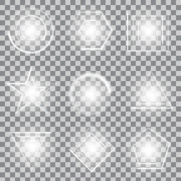 Creative concept Vector set of glow light effect stars bursts with sparkles isolated on background. — Stock Vector