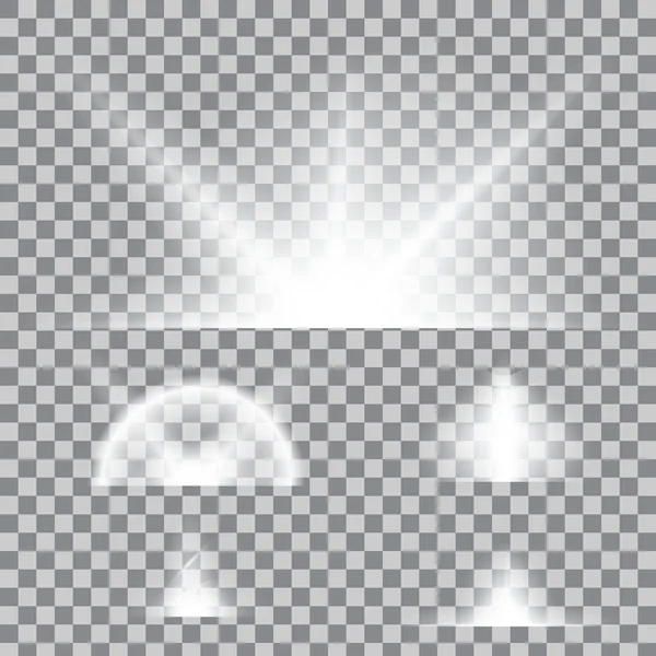 Concept créatif Ensemble vectoriel d'étoiles à effet de lumière brillante éclate avec des étincelles isolées en arrière-plan . — Image vectorielle
