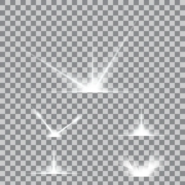 Creative concept Vector set of glow light effect stars bursts with sparkles isolated on background. — Stok Vektör