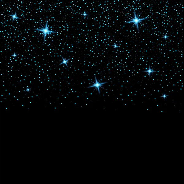 Concepto creativo Conjunto vectorial de estrellas con efecto de luz brillante estalla con destellos aislados sobre fondo negro . — Vector de stock