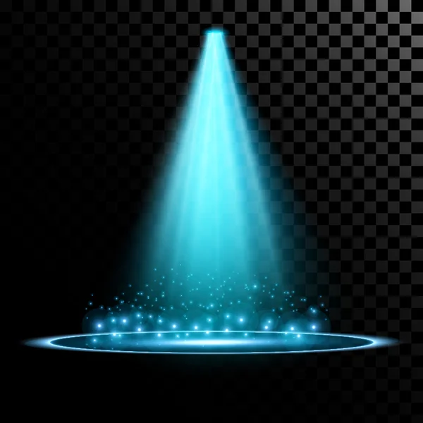 Creative concept Vector set of glow light effect stars bursts with sparkles isolated on black background. — Stock Vector