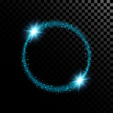 Parlak ışık efektlerinden oluşan yaratıcı konsept vektör kümesi siyah arkaplanda izole edilmiş kıvılcımlarla parlar..