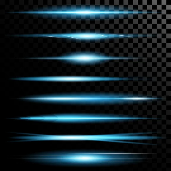 Parlak ışık efektlerinden oluşan yaratıcı konsept vektör kümesi siyah arkaplanda izole edilmiş kıvılcımlarla parlar.. — Stok Vektör