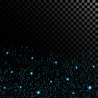 Parlak ışık efektlerinden oluşan yaratıcı konsept vektör kümesi siyah arkaplanda izole edilmiş kıvılcımlarla parlar..