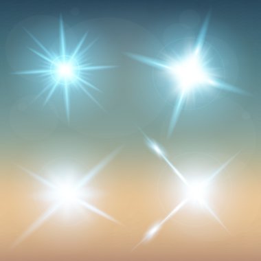 Parlak ışık efektlerinden oluşan yaratıcı bir konsept vektör kümesi siyah arka planda izole edilmiş kıvılcımlarla parlar. Resim tasarımı için, Noel kutlaması için pankart, sihirli ışık ışını.