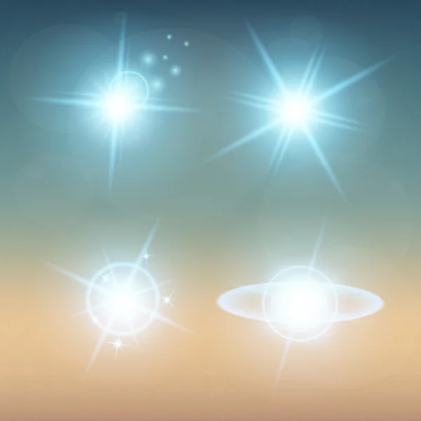 創造的なコンセプトベクトルセットの輝きの光の効果の星は、黒の背景に隔離された輝きでバースト。イラストテンプレートアートデザイン、クリスマスのためのバナー、魔法のフラッシュエネルギー線のために. — ストックベクタ