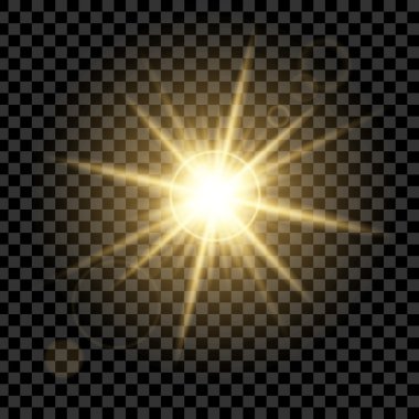 Parlak ışık efektlerinden oluşan yaratıcı konsept vektör kümesi siyah arkaplanda izole edilmiş kıvılcımlarla parlar..