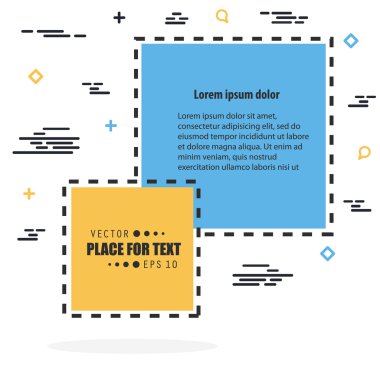 Soyut kavram vektör boş konuşma kare alıntı metin balonu. Web ve mobil app izole arka plan, illüstrasyon şablon tasarımı, yaratıcı sunu, iş Infographic sosyal medya için