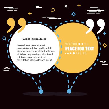 Soyut kavram vektör boş konuşma kare alıntı metin balonu. Web ve mobil app izole arka plan, illüstrasyon şablon tasarımı, yaratıcı sunu, iş Infographic sosyal medya için