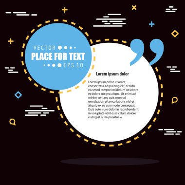 Soyut kavram vektör boş konuşma kare alıntı metin balonu. Web ve mobil app izole arka plan, illüstrasyon şablon tasarımı, yaratıcı sunu, iş Infographic sosyal medya için