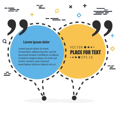 Soyut kavram vektör boş konuşma kare alıntı metin balonu. Web ve mobil app izole arka plan, illüstrasyon şablon tasarımı, yaratıcı sunu, iş Infographic sosyal medya için