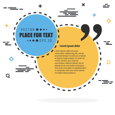 Soyut kavram vektör boş konuşma kare alıntı metin balonu. Web ve mobil app izole arka plan, illüstrasyon şablon tasarımı, yaratıcı sunu, iş Infographic sosyal medya için