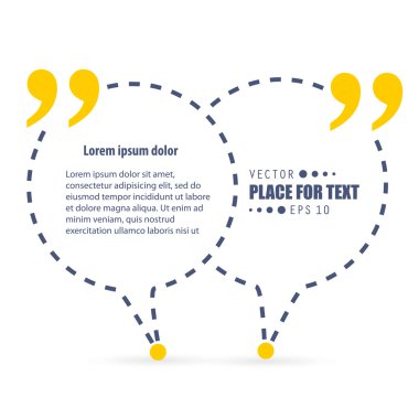 Soyut kavram vektör boş konuşma kare alıntı metin balonu. Web ve mobil app izole arka plan, illüstrasyon şablon tasarımı, yaratıcı sunu, iş Infographic sosyal medya için