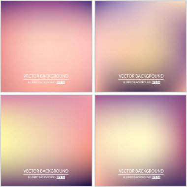 Soyut Yaratıcı konsept vektörü çok renkli bulanık arkaplan seti. Web ve Mobil Uygulamalar için, sanat örnekleme şablonu tasarımı, iş bilgileri ve sosyal medya, modern dekorasyon