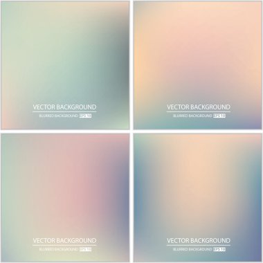 Soyut Yaratıcı konsept vektörü çok renkli bulanık arkaplan seti. Web ve Mobil Uygulamalar için, sanat örnekleme şablonu tasarımı, iş bilgileri ve sosyal medya, modern dekorasyon