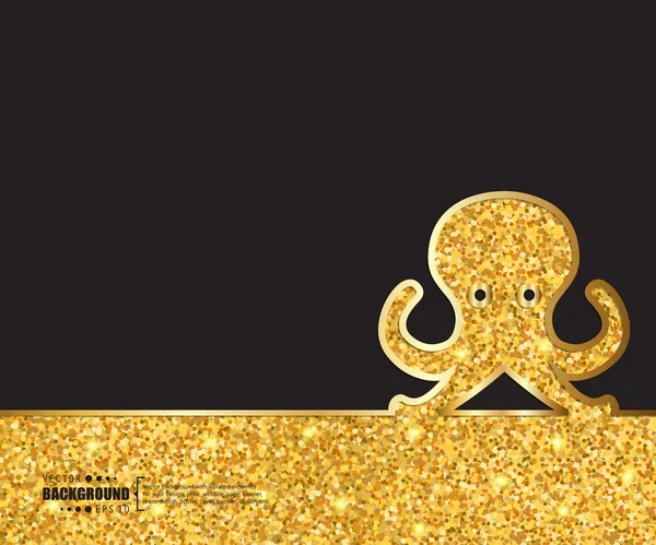 Creatieve vector octopus. Kunst illustratie sjabloon achtergrond. Voor presentatie, lay-out, brochure, logo, pagina, afdrukken, banner, poster, cover, boekje, Business infographic, behang, teken, flyer. — Stockvector