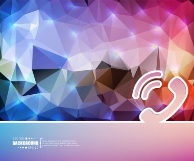 Yaratıcı vektör telefon. Resim illüstrasyon şablonu arka plan. Sunum, düzen, broşür, logo, sayfa, baskı, afiş, poster, kapak, kitapçık, iş infografik, duvar kağıdı, işaret, el ilanı için.