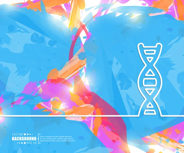 DNA vetorial criativo. Arte ilustração fundo modelo. Para apresentação, layout, brochura, logotipo, página, impressão, banner, cartaz, capa, livreto, infográfico de negócios, papel de parede, sinal, folheto . — Vetor de Stock