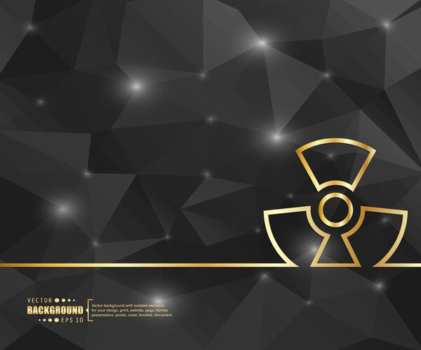 Creative vector radioactively. Art illustration template background. For presentation, layout, brochure, logo, page, print, banner, poster, cover, booklet, business infographic, wallpaper, sign, flyer