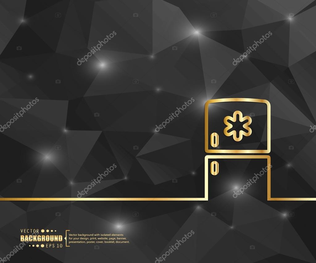 Creative vector fridge. Art illustration template background. For presentation, layout, brochure, logo, page, print, banner, poster, cover, booklet, business infographic, wallpaper, sign, flyer.