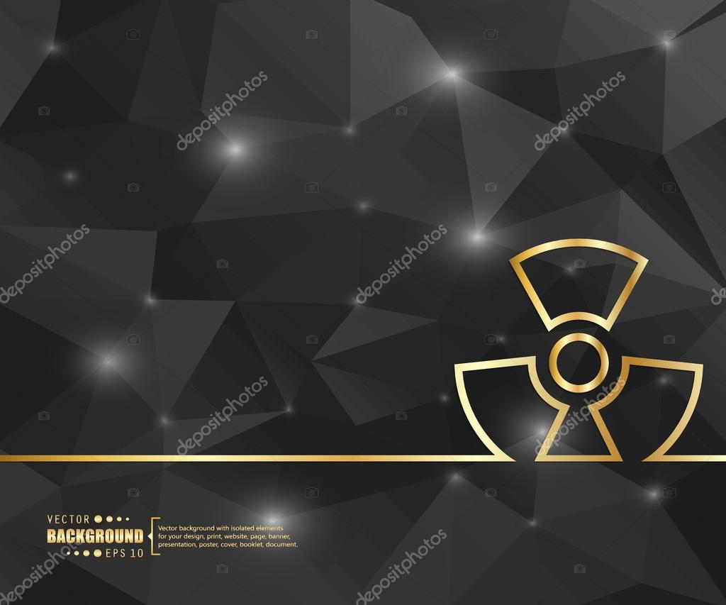 Creative vector radioactively. Art illustration template background. For presentation, layout, brochure, logo, page, print, banner, poster, cover, booklet, business infographic, wallpaper, sign, flyer